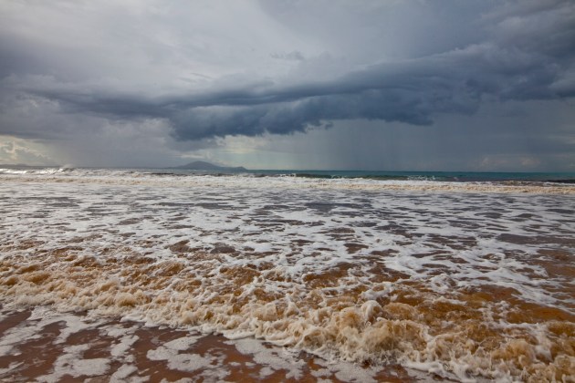 Cyclonic Weather and Flood Water Smoky Cap Beach Hat Head NSW